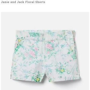 Janie and Jack Women's Floral High Waist Shorts - White, Green, Pink, Yellow